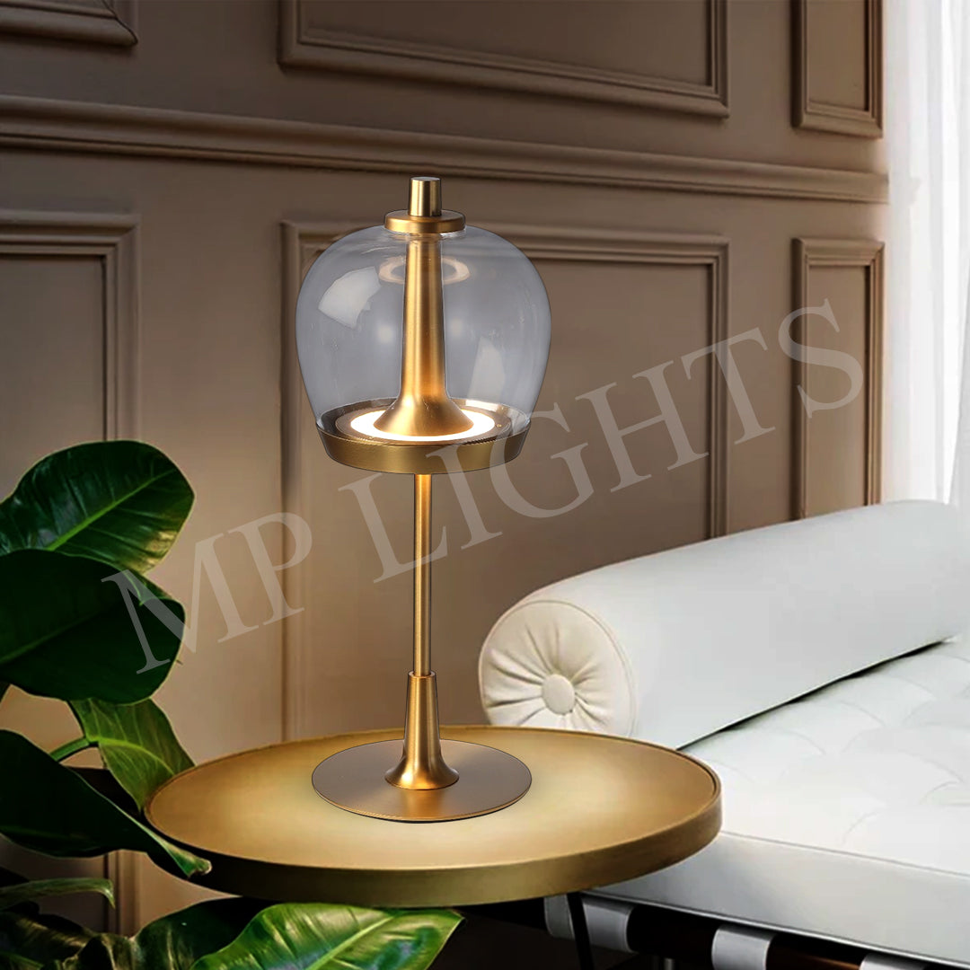 Brass Bell Jar Lamp