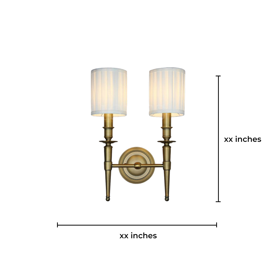 Brass & Veil Pair Wall Sconce