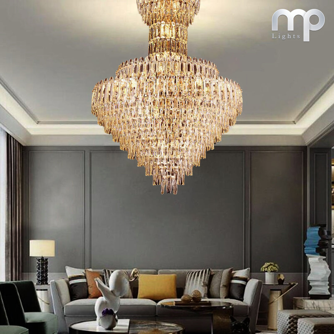 Glistening Waterscape Crystal Chandelier