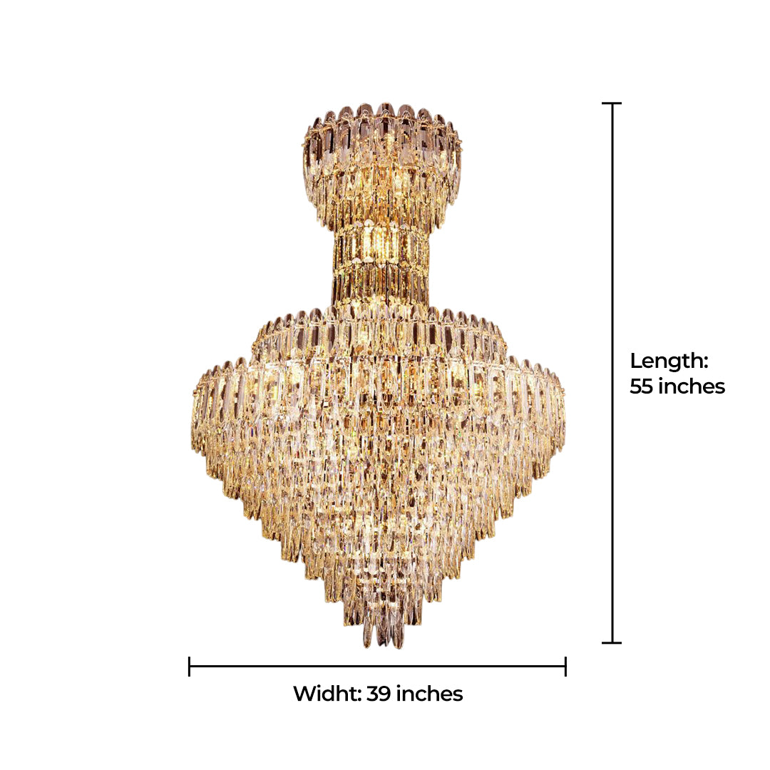 Glistening Waterscape Crystal Chandelier