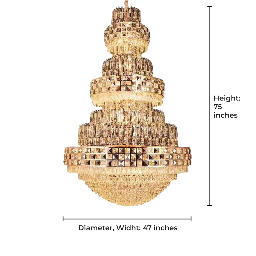 Opulent Crystal Manor Chandelier