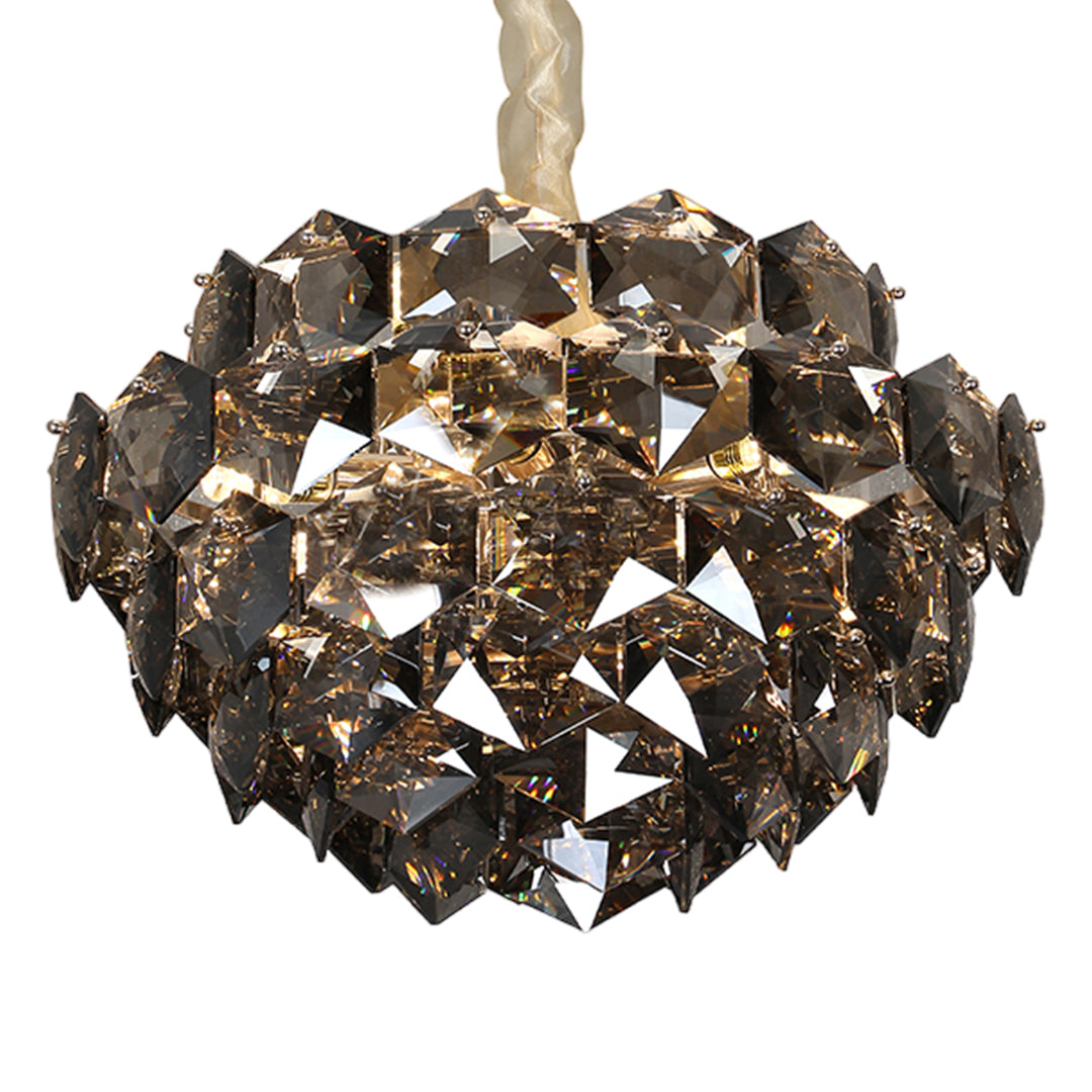 Crystal Leaf Swirl Chandelier