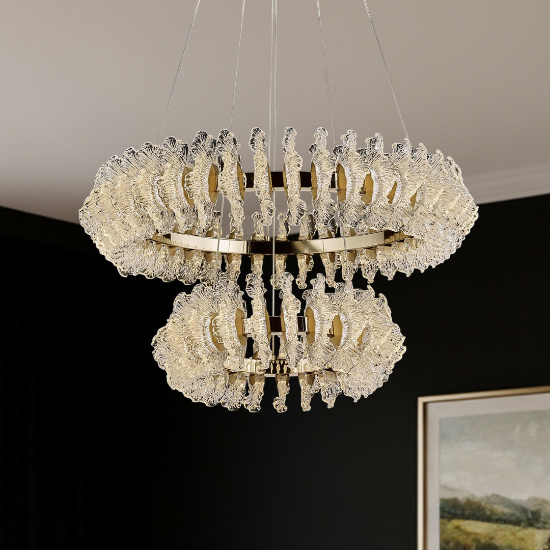 Crystal Ripple Chandelier