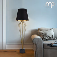 Golden Trellis Floor Lamp