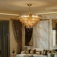 Honeyed Glass Chandelier