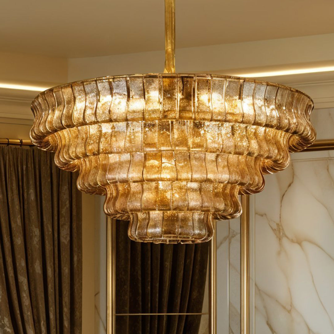 Honeyed Glass Chandelier