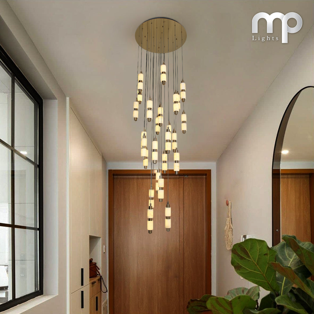 Linear Beam Chandelier