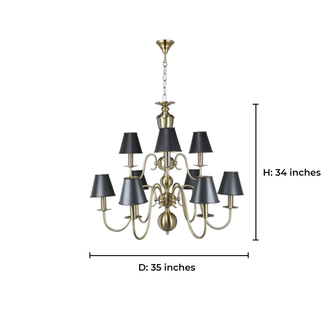 Midnight Glow Double Height Chandelier