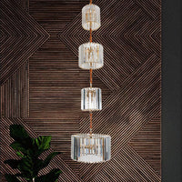 Retro Crystal Glass Chandelier