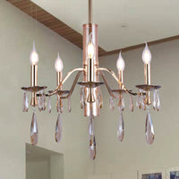 Reverie Rose Gold Candle Chandelier