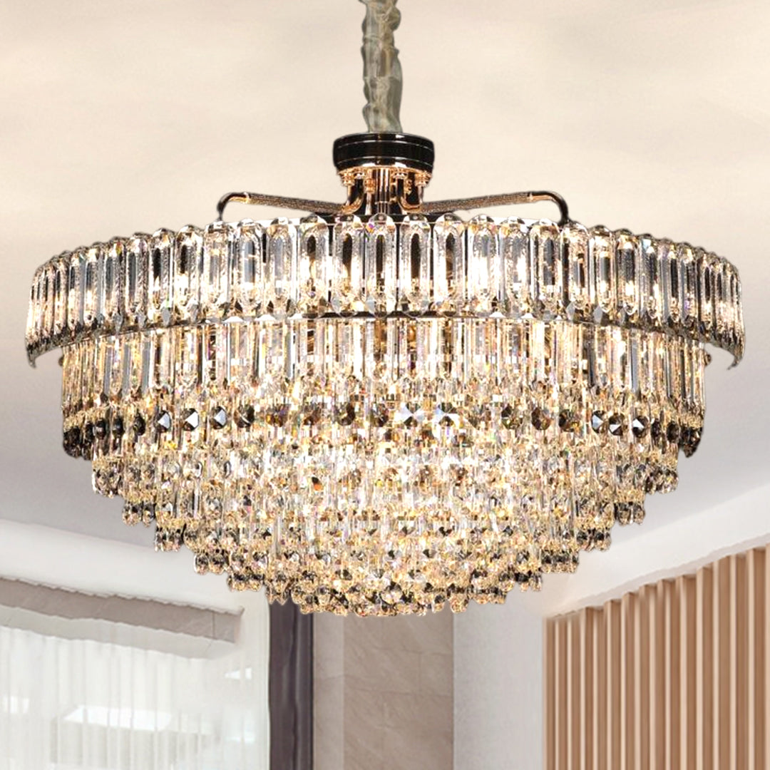 Starry Nightfall Crystal Chandelier